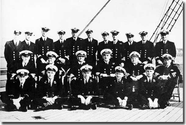 Officers of the ill fated HMS Jervis Bay, sunk by the German pocket battleship Admiral Sheer 5th. of November 1940