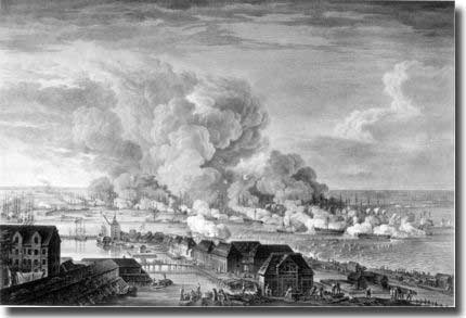 Battle of Copenhagen Roads April 2, 1801. (Painting by C. A. Lorentzen - from the archives of the Royal Danish Naval Museum)