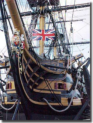 HMS Victory, flagship of Admiral Sir John Jervis at the Battle of Cape St Vincent. 14th. of February 1797.