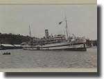 TSS Kanowna as a Hospital ship in WW1. She carried wounded Australians from Gallipoli back to Australia. ( Reproduction rights Victoria State Library ) Found over Anzac Day week end in Bass Strait 2005.