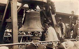 Woman Kissing the Liberty Bell in Seattle, July 1915