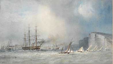 HMS Galatea arrives off Sydney Heads