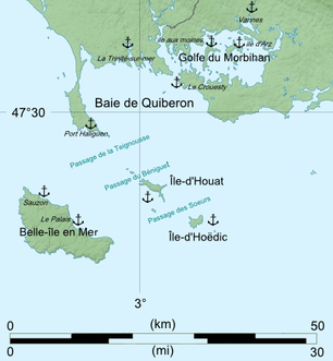 Map Quiberon Bay
