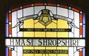 Memorial window for HMAS Shropshire at Naval Chapel Garden Island Sydney