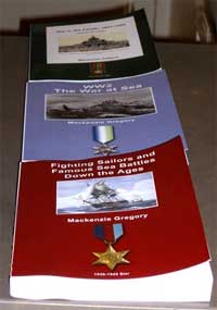 Trilogy of The War At Sea. Written and self published by Mackenzie Gregory.