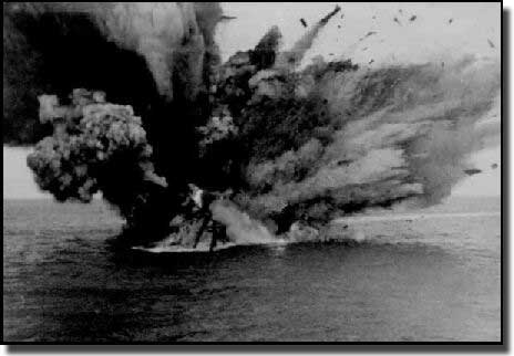 HMAS Barham explodes