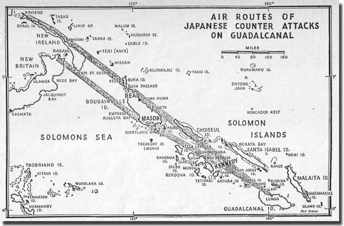 Japanese Air Routes - Solomon Islands