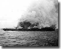 USS Lexington at the Battle ofthe Coral Sea.
