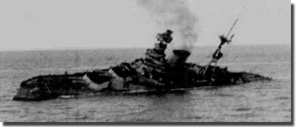 HMS Barham just before she blew up