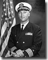 Captain William L. McGonagle USN. In command of USS Liberty when attacked by Isreali aircraft and Motor Torpedo Boats on the 8th. of June 1967, he was a Commander. Later awarded the Congressional Medal of Honor. 