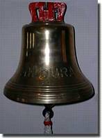 Sship's bell, from WW2 Australian Mine Sweeper or Corvette HMAS Mildura - click to read the article