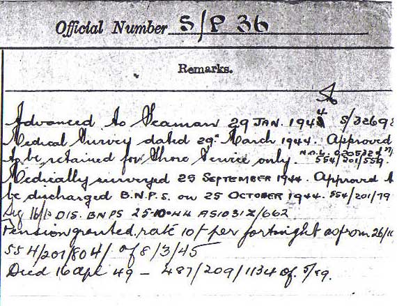 Herman Rudder service card 2