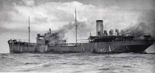 The British tanker Athelking refused to stop and attempted to return fire.